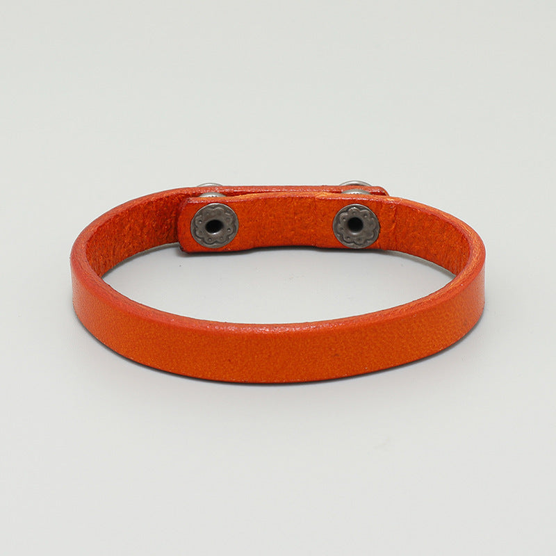 Simple Ins Style Fashion All-match Light Board Cattle Leather Bracelet