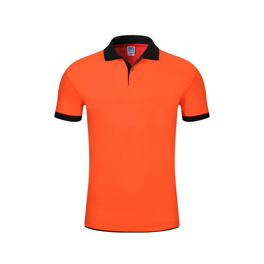 Contrasting Color Short-Sleeved Quick-Drying T-Shirt Work Clothes Custom Advertising Culture Polo Shirt Men And Women Lapel Printing Log