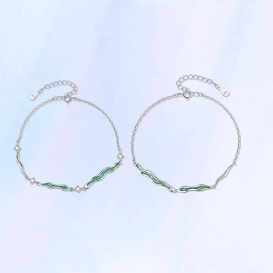 Heart Ripple Couple Bracelet One Pair