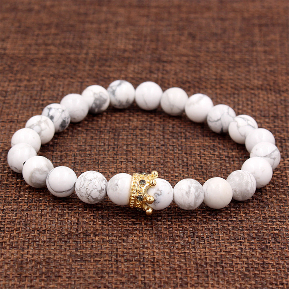 Natural pure white pine blue gold stone hand skewers