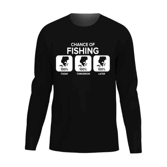 Chance of Fishing Men Long Sleeve Shirt