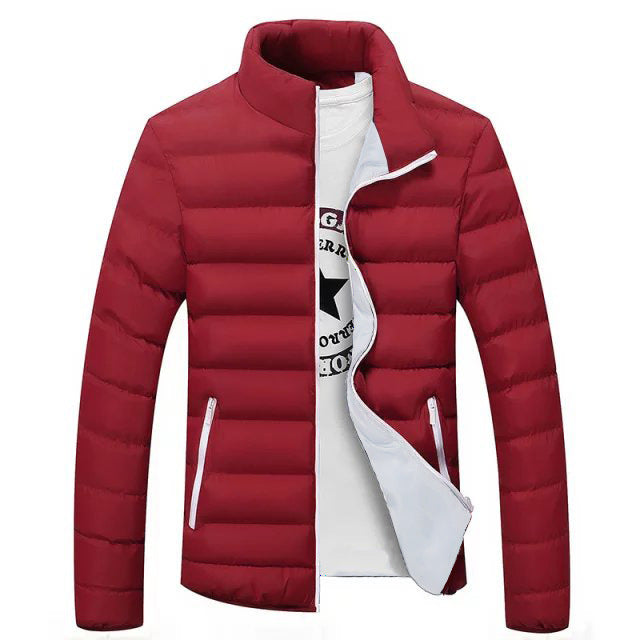 Korean version of the collar thick short men's cotton coat