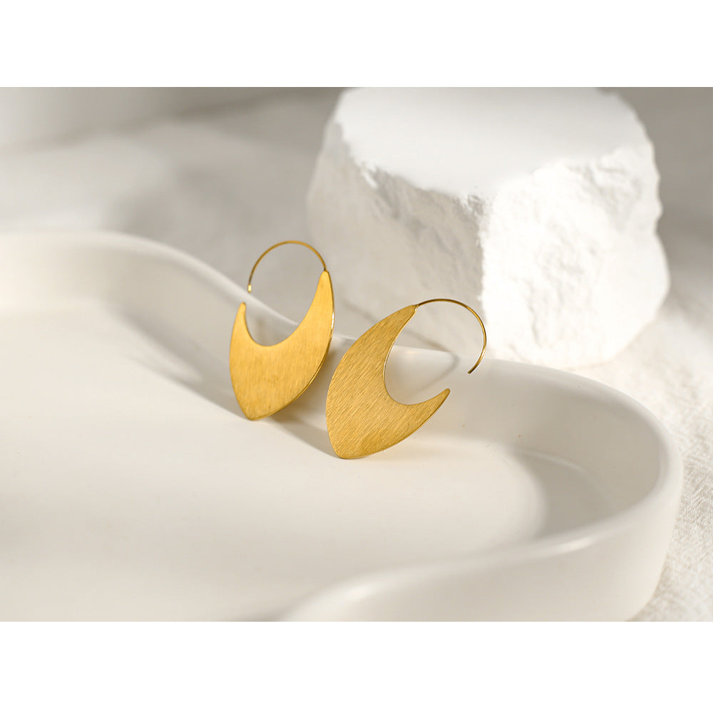 YACHAN 18K Gold PVD Plated Stainless Steel Hoop Earrings For