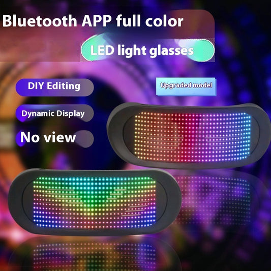 Full Color Luminous Glasses Bluetooth Full Color Dynamic Blinds Glasses Party Cheering Props