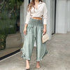 Elastic Waist Wide Leg Pants