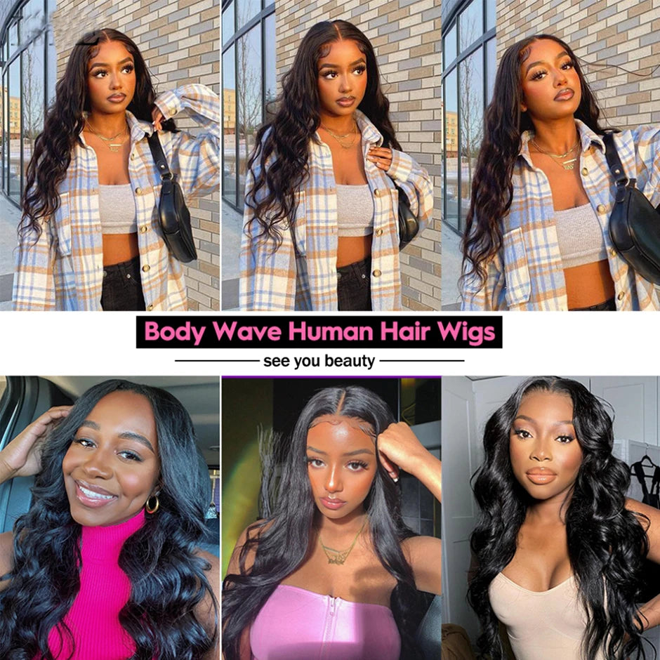 Clearance Sale Body wave 100% Glueless preplucked human wigs ready to go HD lace frontal wig Wear Go human hair wigs for women