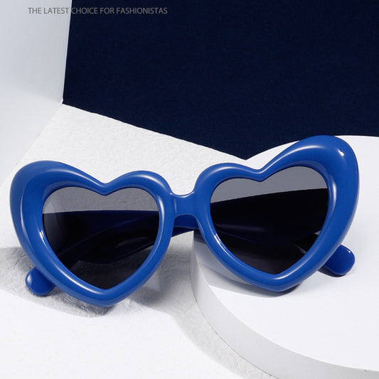 Heart Shape Sunglasses Thick Frame Love Glasses Summer