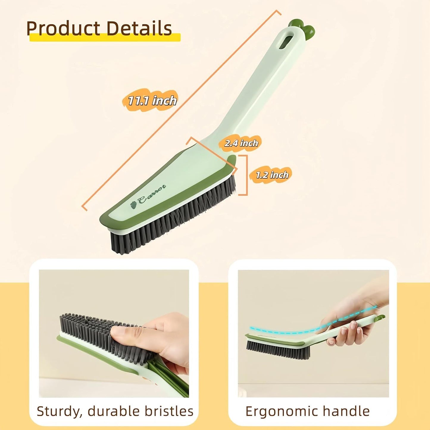 3 In 1 Detachable Household Pet Cleaning Brush Multifunctional Scrub Brush With Hard Bristle And Handle Ideal Crevice Grout Scrubber Brush For Kitchen Bathroom Window Shoes