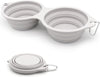 Collapsible Dog Bowls 2 In 1 Foldable Pet Food Water Bowl With Integrated Molding Double Bowl Design Perfect For Walking Hiking And Camping With Your Dog Or Cat
