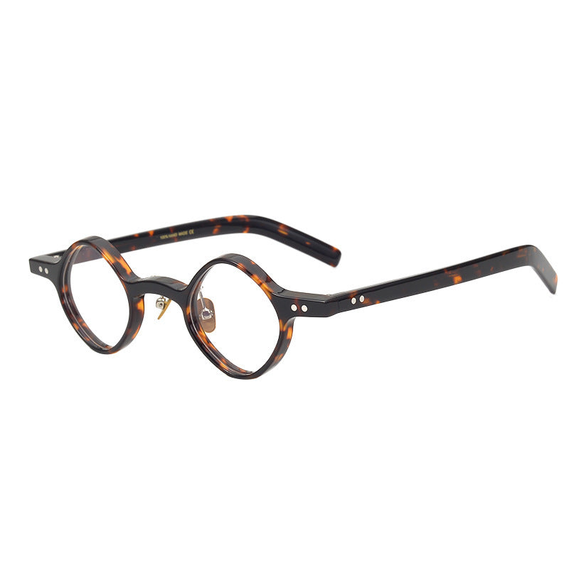 Men's Irregular Shape Republic Of China Style Vintage Glasses Rim