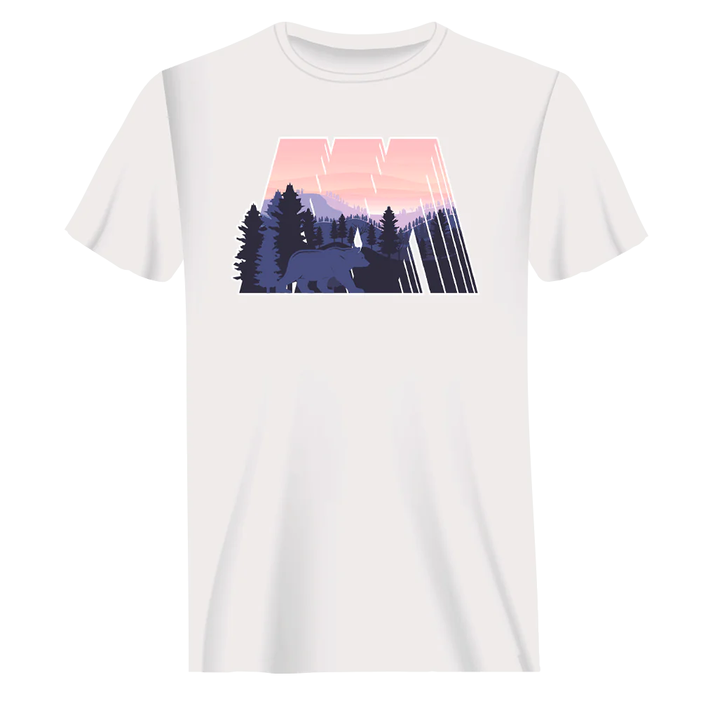 Geometric Camping T-Shirt for Men