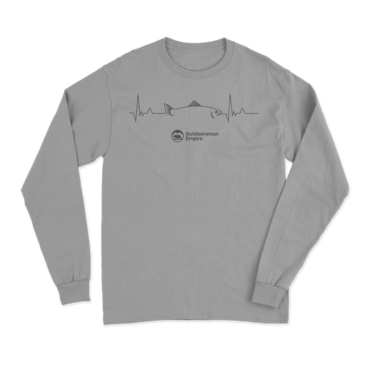 Fishing Cardiogram Men Long Sleeve Shirt