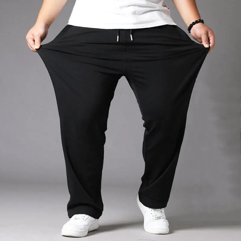 Oversized Black Casual Pants Men's 10XL Sweatpants Korean
