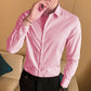 Men's Long Sleeve Shirt Slim Fit Shirt Business Casual White Shirt