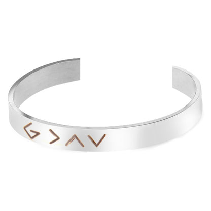 Women's Flat Head Character High Fashion Simple Stainless Steel Bracelet