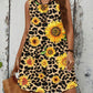 Women's Fashion Color Contrast Patchwork Skirt Plant Print Short Sleeve Dress