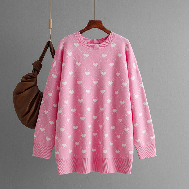 Sweater Mid-length Sweater Love Jacquard