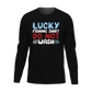Lucky Fishing Shirt Men Long Sleeve Shirt