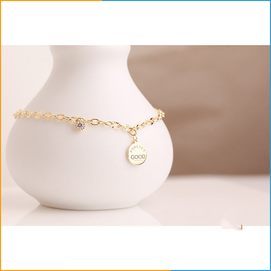 Simple Letters Fashion Temperament Real Gold Electroplating Jewelry