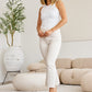 RFM Mini Mia Full Size Tummy Control High Waist Raw Hem Jeans