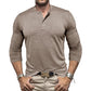 Men's Long-sleeved Henry Collar T-shirt