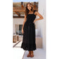 Smocking Simple Solid Color Camisole Dress