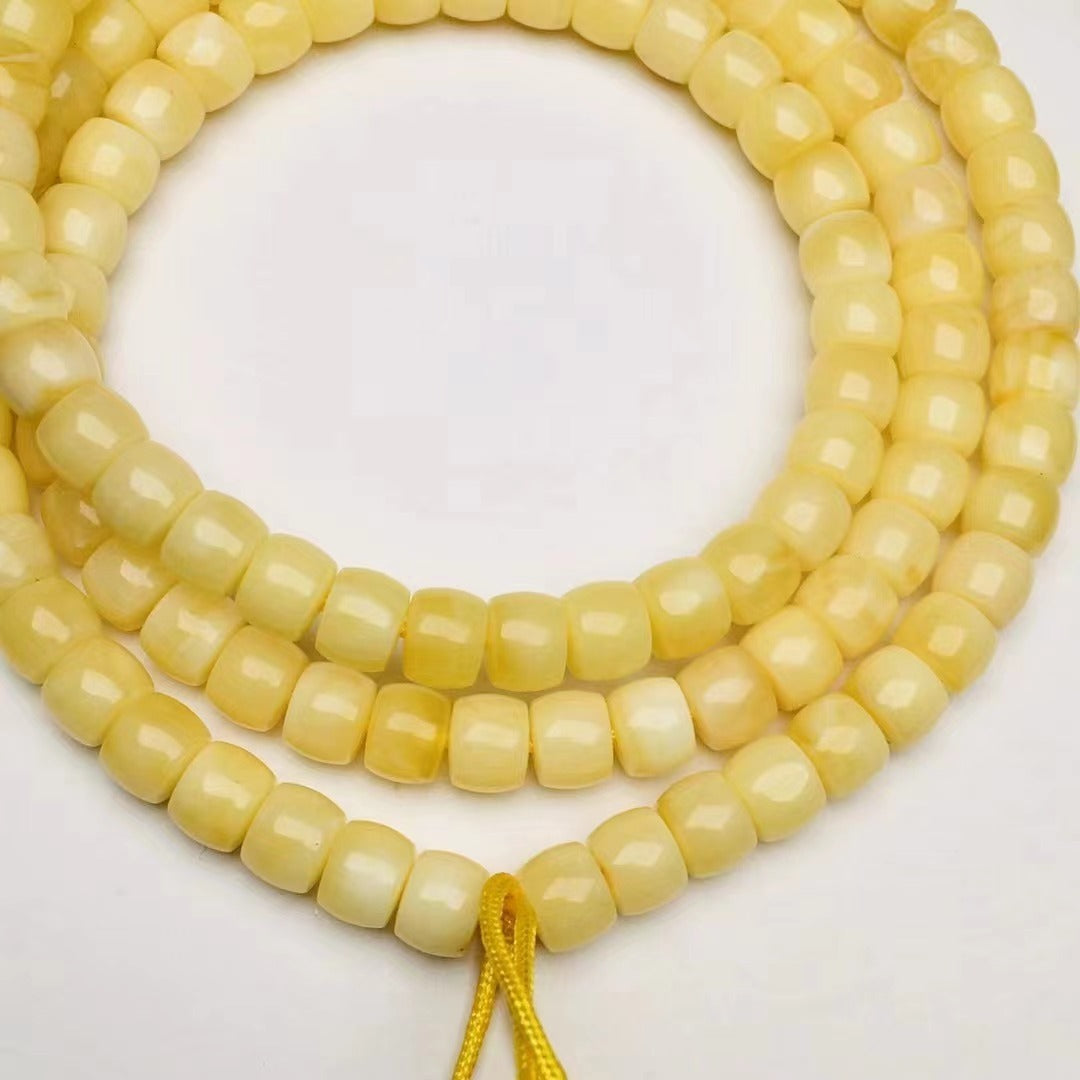 Natural Beeswax Straight Cut Buddha Beads Chicken Oil Crafts Accessories