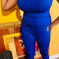 Two Pieces Design Set Sexy Outfits Short Sleeve &amp; Long Pants Pullover Tracksuit