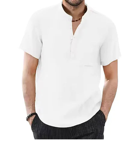 Men’s Casual Cotton Linen T-Shirt