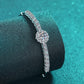 S925 Sterling Silver Hand-inlaid Moissanite Round Bag Gang Drill Bracelet Starry Sky
