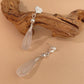 Fan-shaped Water Drop Long Ear Studs