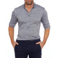 Men's Shirt Zipper Shirt Hidden Fake Button