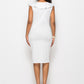 Ruched Ruffled Cap Sleeve Dress