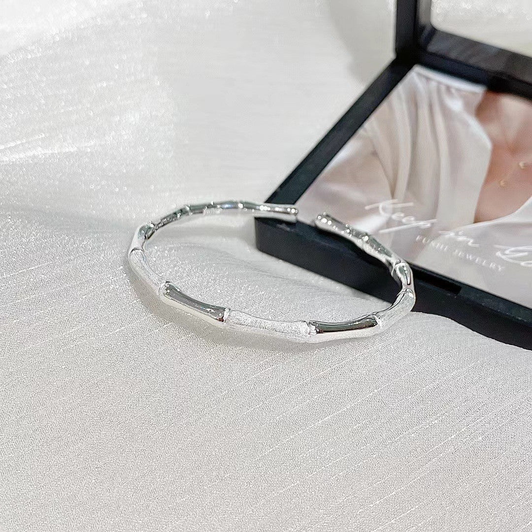 Women's Fashion Silver-plated Bamboo Bracelet