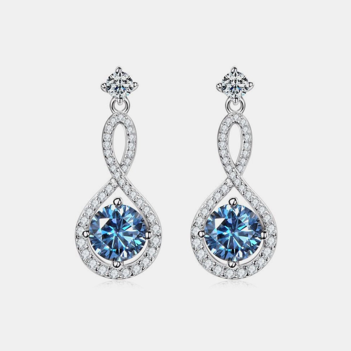 1 Carat Moissanite 925 Sterling Silver Earrings - Real Vision