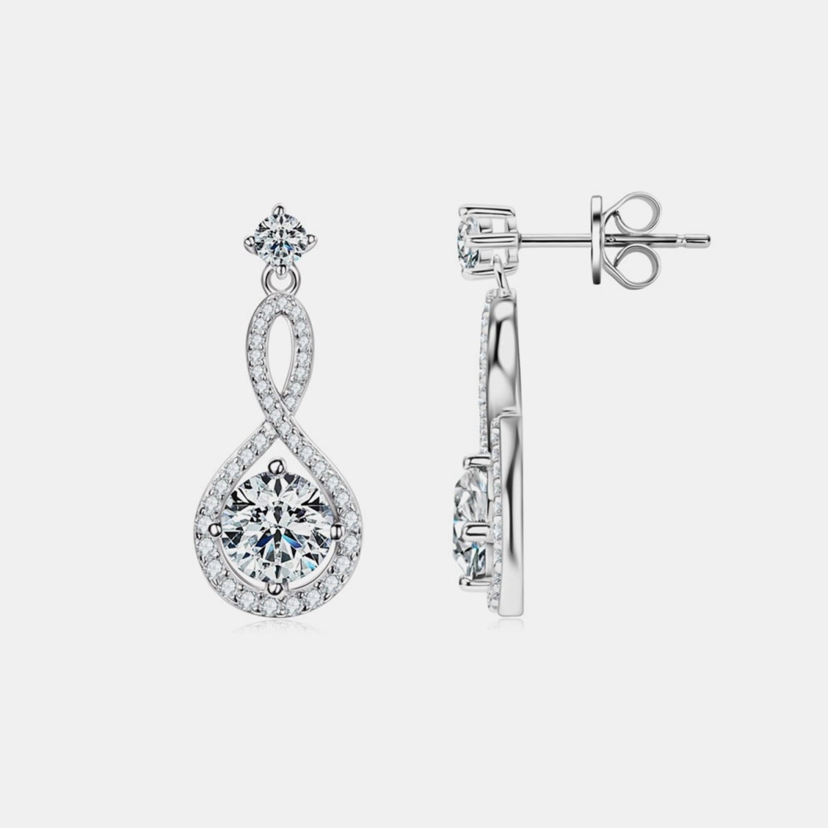 1 Carat Moissanite 925 Sterling Silver Earrings - Real Vision