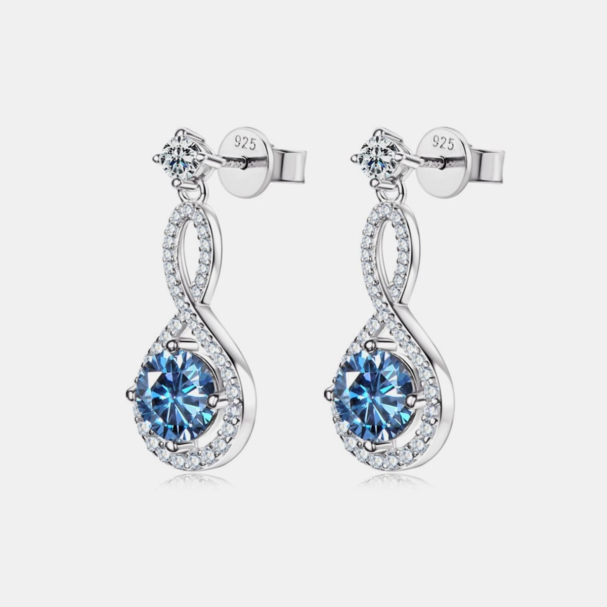 1 Carat Moissanite 925 Sterling Silver Earrings - Real Vision