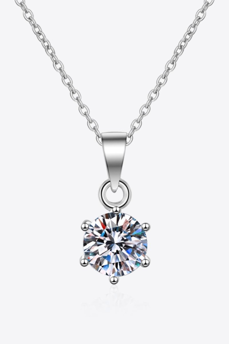 1 Carat Moissanite 925 Sterling Silver Necklace - Real Vision