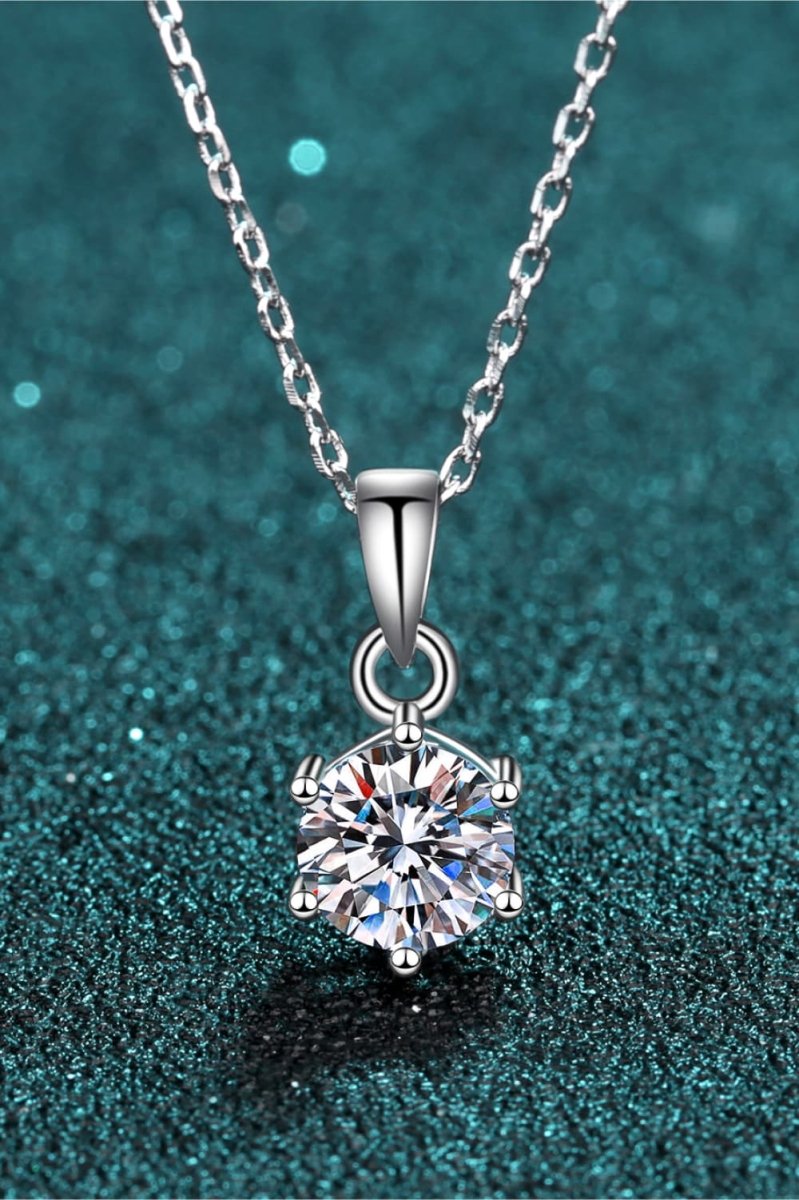 1 Carat Moissanite 925 Sterling Silver Necklace - Real Vision