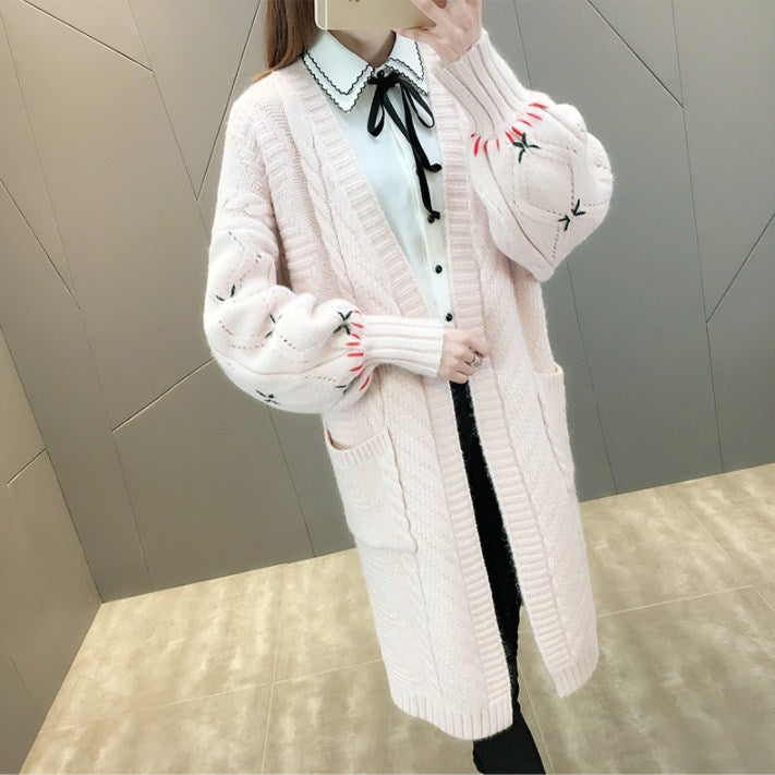 Women's knitted cardigan sweater