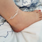 Summer Personalized Custom Name Anklets For Women Stainless Steel Cable Chain Gold Colour Sandy Beach Exquisite Jewelry Present