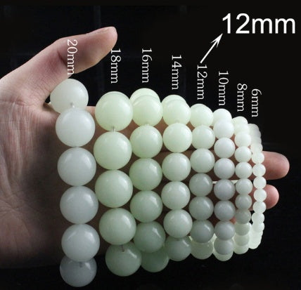 Glowing Night Pearl Beads Bracelet Hot Gold Night Pearl Fluorite Jewelry Natural Six-Word Mantra Night Gemstone Bracelet