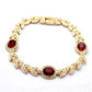 Purple Crystal Rose Gold Color Bracelet Genuine Crystals for Women