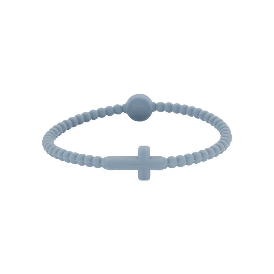 Simple Thin Cross Silicone Bracelet