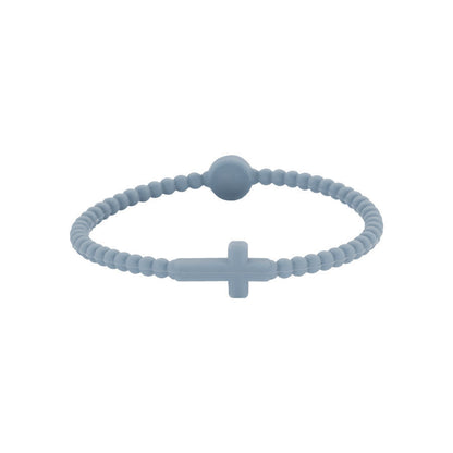 Simple Thin Cross Silicone Bracelet