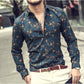 Retro 3D shirt lapel flower shirt