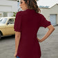Polo Shirt Button Down Neck Puff Sleeve Loose T Shirt Shirt