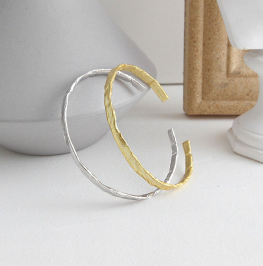 Irregular gold foil bangle bracelet