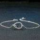 Natural black sapphire and white gold bracelet