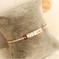Diamond Crystal Bracelet Inlaid with Diamond Plated Gold Bracelet